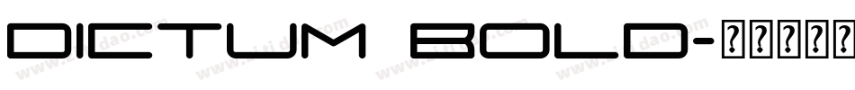 Dictum Bold字体转换